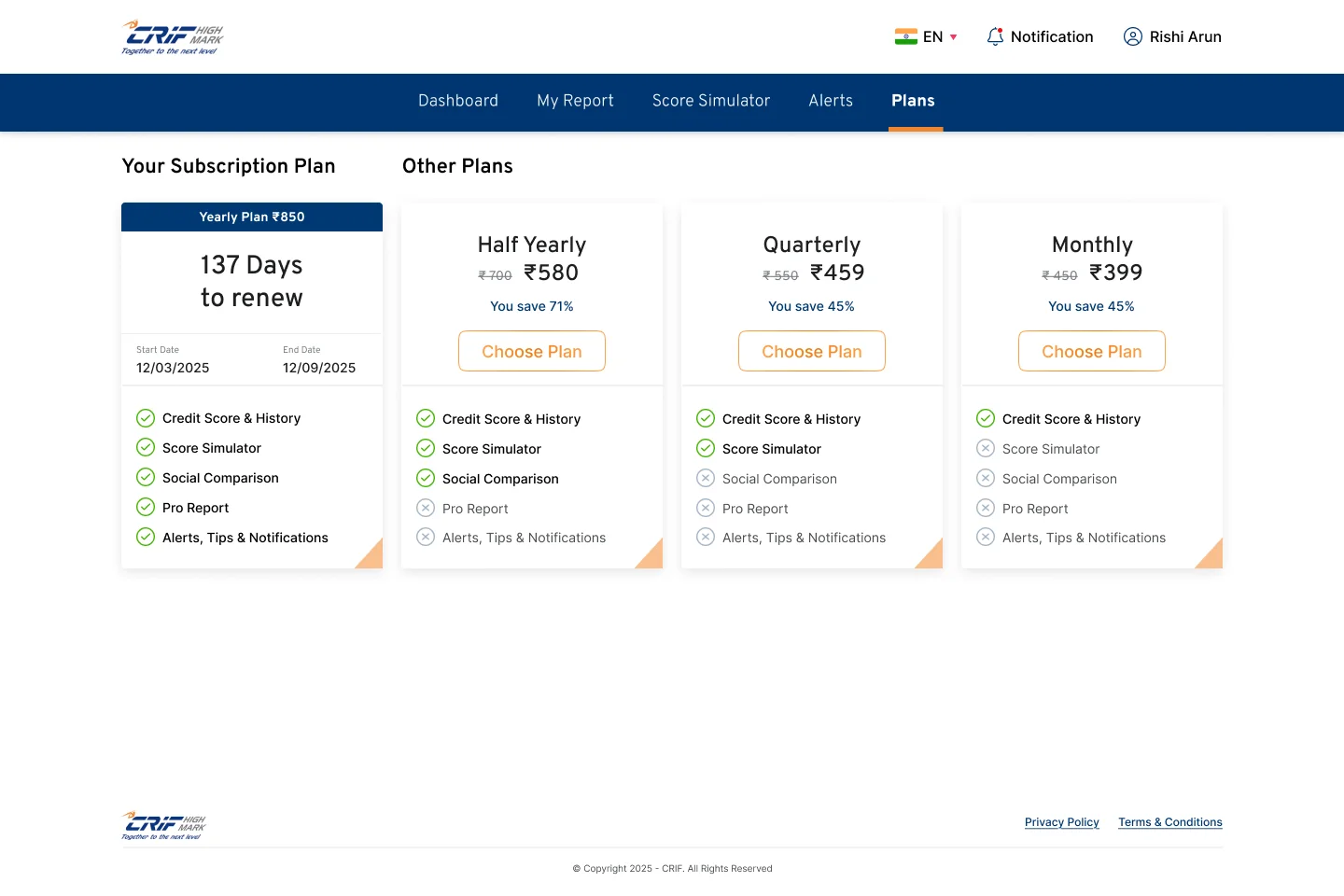 Plans that are easy to compare