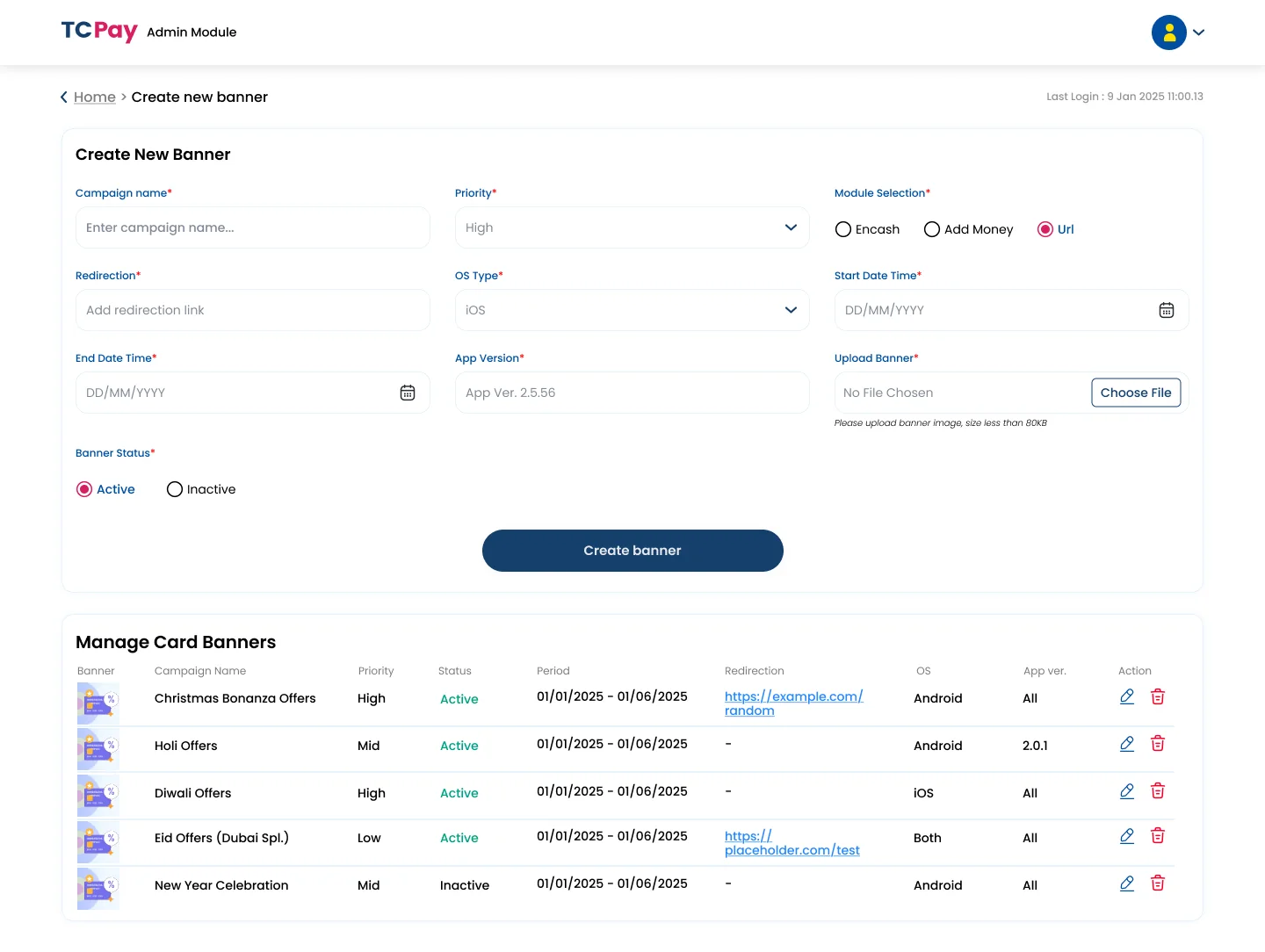 An admin module, so the
app changes without a release