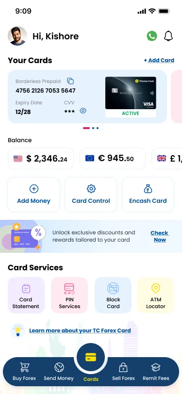 The card, in your pocket